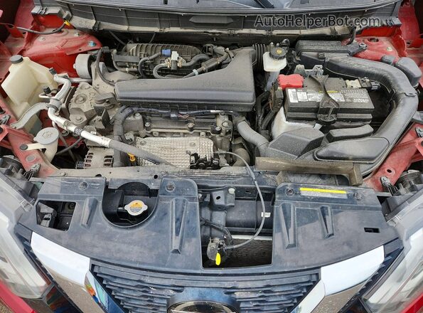 5N1AT2MV3KC766783 2019 NISSAN ROGUE Burgundy Vista del compartimento del motor