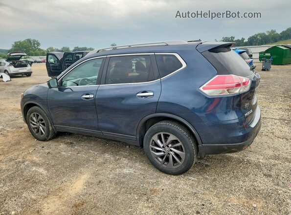 5N1AT2MV4GC795569 2016 NISSAN ROGUE Синий Задняя левая четверть