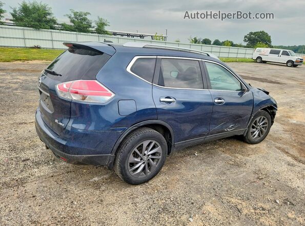 5N1AT2MV4GC795569 2016 NISSAN ROGUE Синий Задняя правая четверть