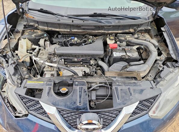 5N1AT2MV4GC795569 2016 NISSAN ROGUE Синий Вид подкапотного пространства