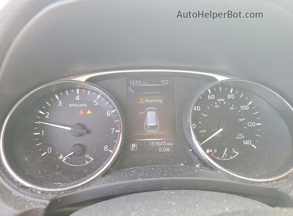 5N1AT2MV4GC864129 2016 NISSAN ROGUE Серебряный Вид щитка приборов