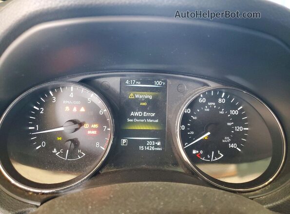 5N1AT2MV4HC742534 2017 NISSAN ROGUE Black Instrument cluster view