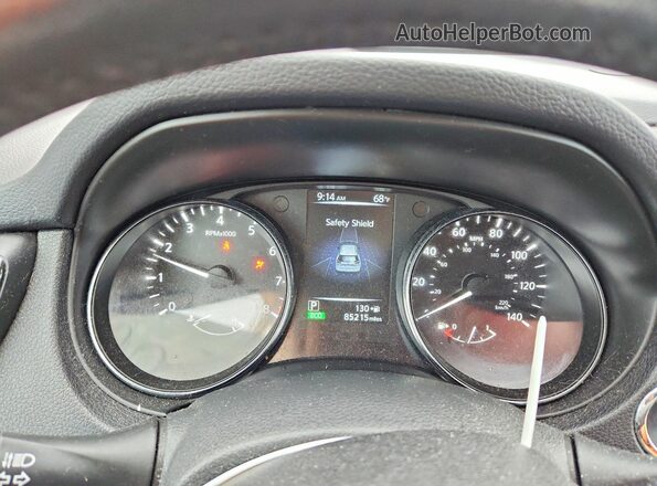 5N1AT2MV4HC832007 2017 NISSAN ROGUE White ხელსაწყოთა პანელის ხედი