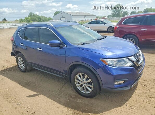 5N1AT2MV4JC738943 2018 NISSAN ROGUE Blue Առջևի աջ