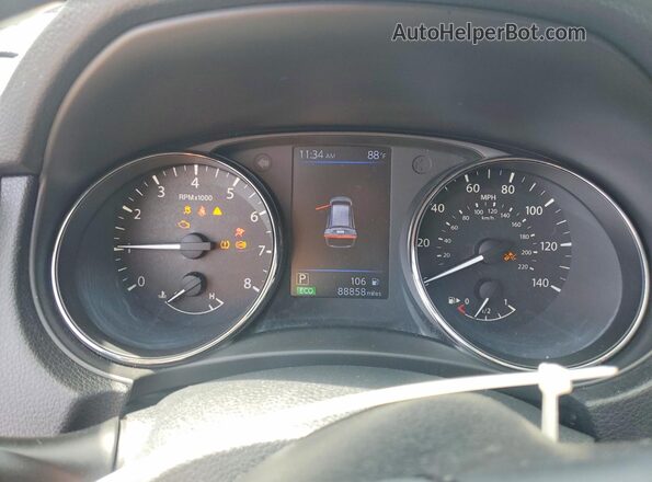 5N1AT2MV4JC738943 2018 NISSAN ROGUE Blue Սարքավորումների վահանակի տեսք