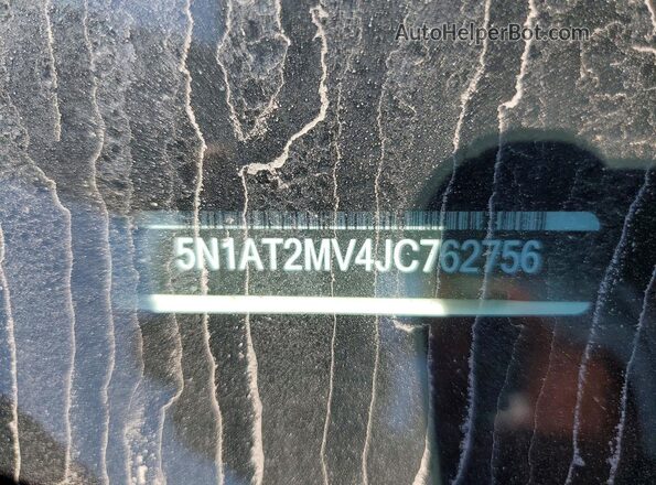 5N1AT2MV4JC762756 2018 NISSAN ROGUE White Widok naklejki z numerem VIN