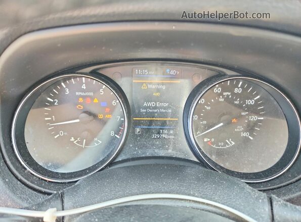 5N1AT2MV4JC805959 2018 NISSAN ROGUE Black Vista del cuadro de instrumentos