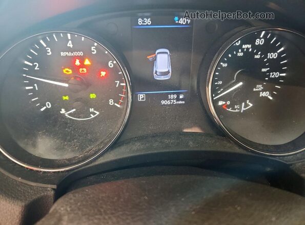 5N1AT2MV4JC830005 2018 NISSAN ROGUE Black Widok zestawu wskaźników