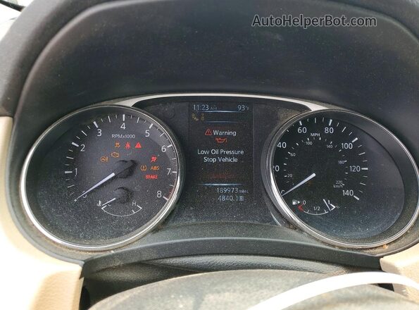 5N1AT2MV5GC743531 2016 NISSAN ROGUE Black ხელსაწყოთა პანელის ხედი
