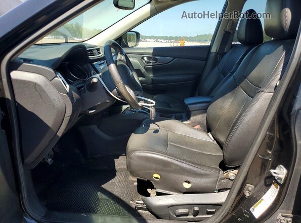 5N1AT2MV5GC758904 2016 NISSAN ROGUE Черный Вид салона спереди