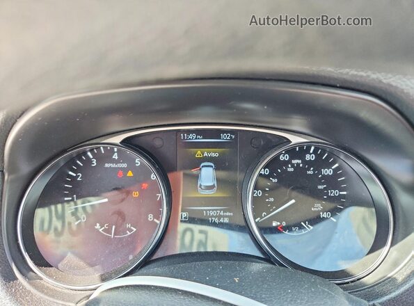 5N1AT2MV5GC807146 2016 NISSAN ROGUE Белый Вид щитка приборов