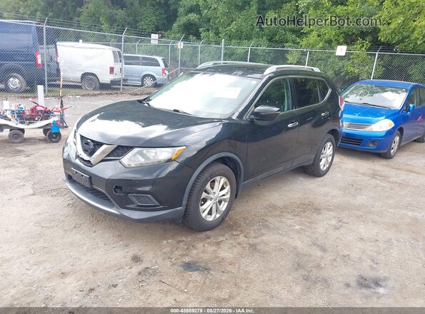 5N1AT2MV5GC809883 2016 NISSAN ROGUE Black Առջևի ձախ երեք քառորդ տեսարան