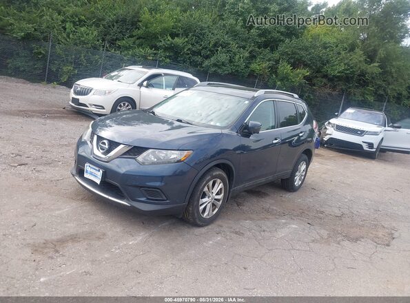 5N1AT2MV5GC917016 2016 NISSAN ROGUE Blue წინა მარცხენა ხედი სამი მეოთხედიდან