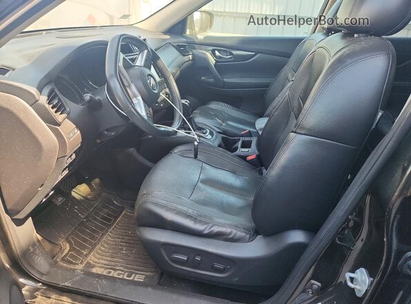 5N1AT2MV5HC749072 2017 NISSAN ROGUE Black Вид салону спереду