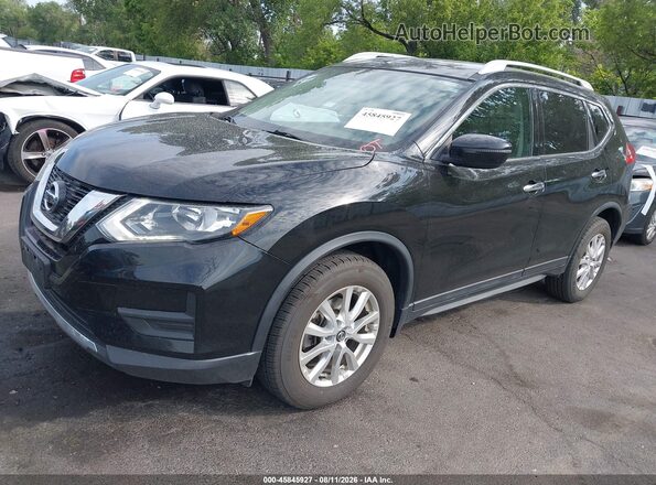 5N1AT2MV5HC770620 2017 NISSAN ROGUE Black Առջևի ձախ երեք քառորդ տեսարան