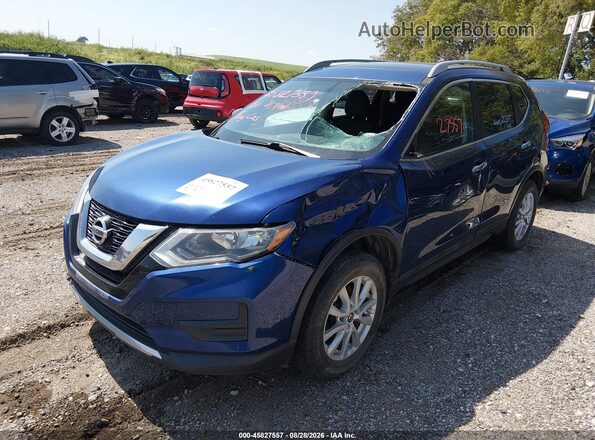 5N1AT2MV5HC779608 2017 NISSAN ROGUE Blue Առջևի ձախ երեք քառորդ տեսարան