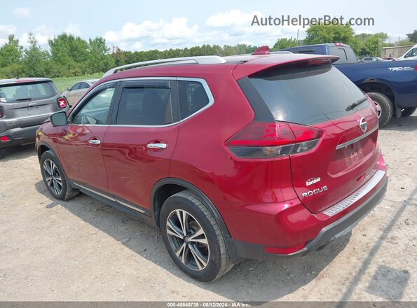 5N1AT2MV5JC830160 2018 NISSAN ROGUE Red Trasero izquierdo