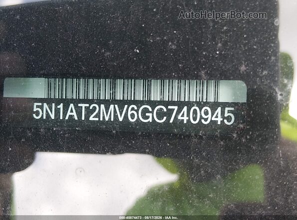 5N1AT2MV6GC740945 2016 NISSAN ROGUE Blue Շարժիչի բաժամունքի տեսք