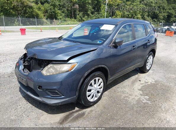 5N1AT2MV6GC740945 2016 NISSAN ROGUE Blue Առջևի ձախ երեք քառորդ տեսարան