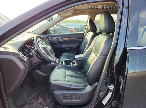 5N1AT2MV6GC841371 2016 NISSAN ROGUE Black Widok wnętrza z przodu