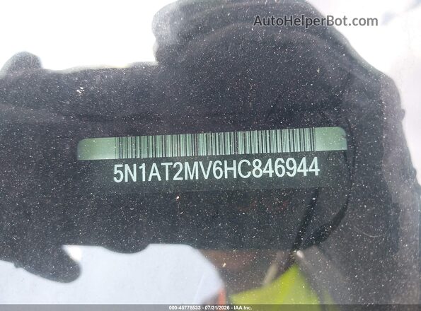 5N1AT2MV6HC846944 2017 NISSAN ROGUE White 