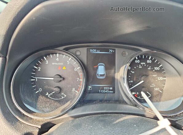 5N1AT2MV6HC847186 2017 NISSAN ROGUE Синий Вид щитка приборов
