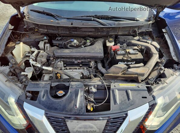 5N1AT2MV6HC847186 2017 NISSAN ROGUE Синий Вид задней части салона