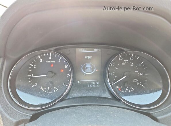 5N1AT2MV6HC894041 2017 NISSAN ROGUE White Vista del cuadro de instrumentos