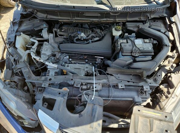 5N1AT2MV6KC845087 2019 NISSAN ROGUE Blue Engine compartment view