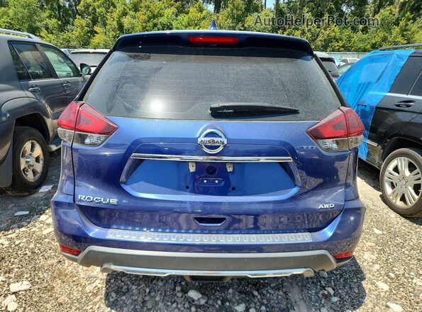 5N1AT2MV6KC845087 2019 NISSAN ROGUE Blue Rear view