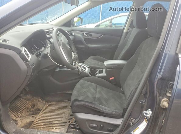5N1AT2MV7GC794528 2016 NISSAN ROGUE Blue Widok wnętrza z przodu