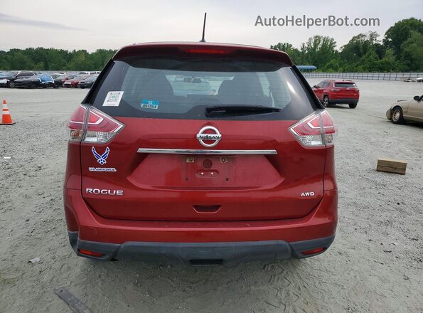 5N1AT2MV7GC802935 2016 NISSAN ROGUE Burgundy Հետևի տեսք