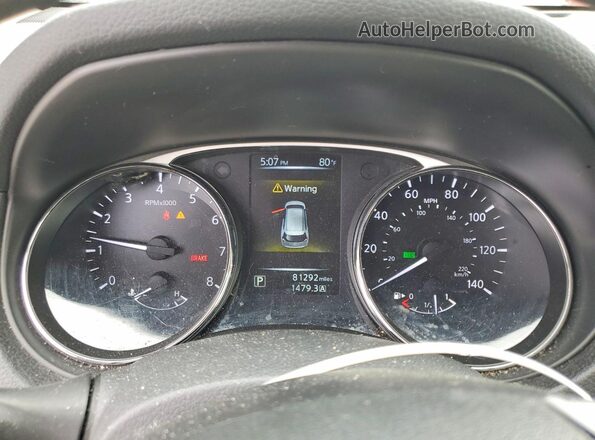 5N1AT2MV7GC802935 2016 NISSAN ROGUE Burgundy Սարքավորումների վահանակի տեսք