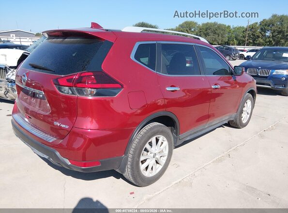 5N1AT2MV7JC762167 2018 NISSAN ROGUE Темно-бордовый Задняя правая четверть