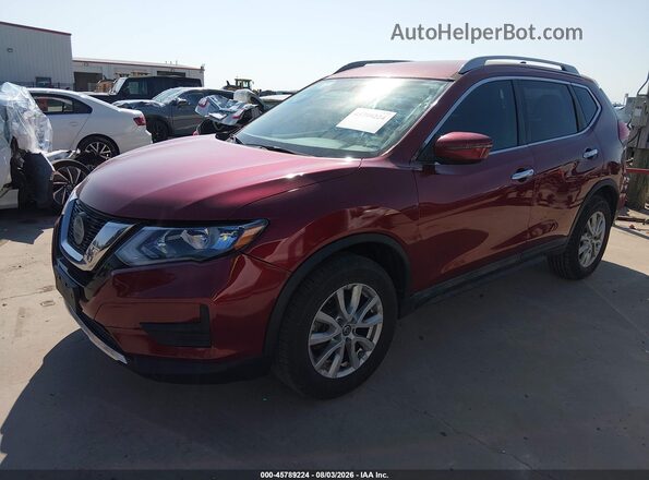 5N1AT2MV7JC762167 2018 NISSAN ROGUE Темно-бордовый Передняя левая четверть