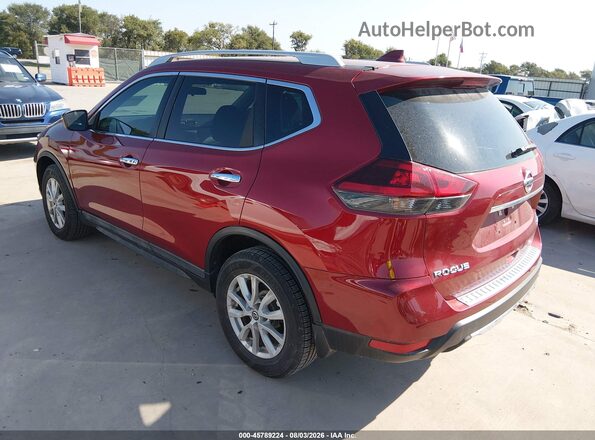 5N1AT2MV7JC762167 2018 NISSAN ROGUE Темно-бордовый Задняя левая четверть