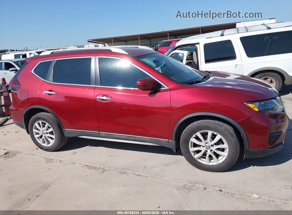 5N1AT2MV7JC762167 2018 NISSAN ROGUE Темно-бордовый Вид задней части салона