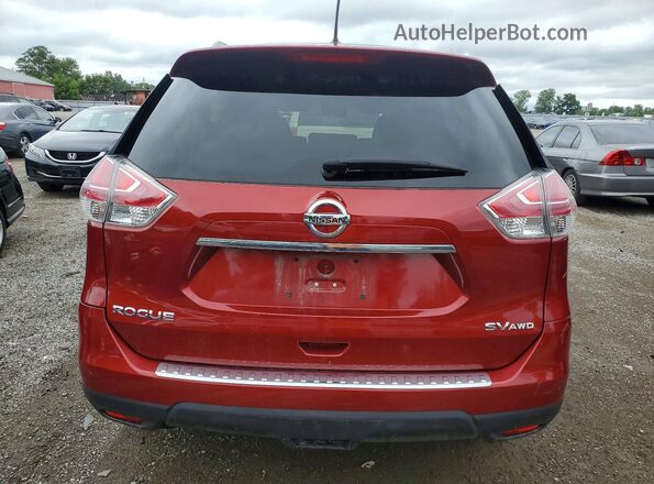 5N1AT2MV8GC732930 2016 NISSAN ROGUE Red უკანა ხედი