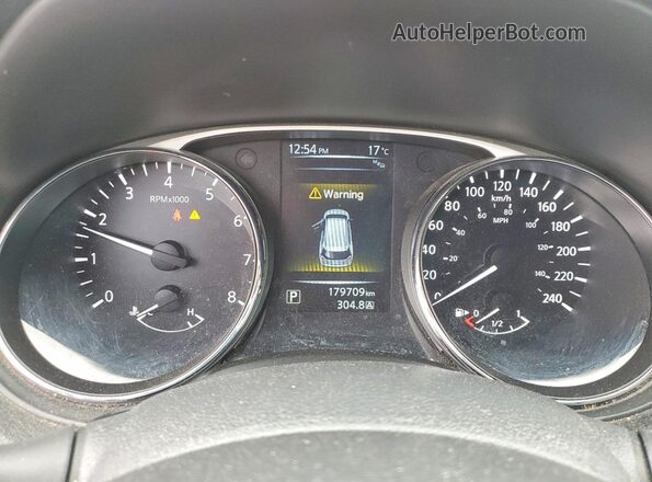 5N1AT2MV8GC732930 2016 NISSAN ROGUE Red ხელსაწყოთა პანელის ხედი
