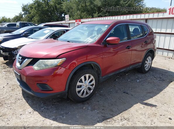 5N1AT2MV8GC765328 2016 NISSAN ROGUE Красный Передняя левая четверть
