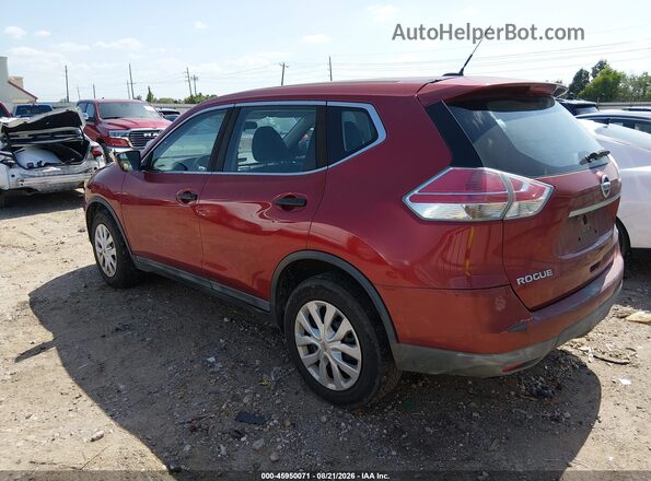 5N1AT2MV8GC765328 2016 NISSAN ROGUE Красный Задняя левая четверть