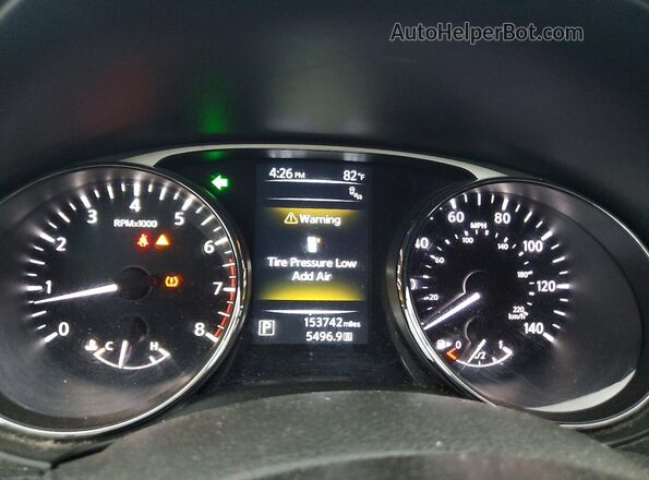 5N1AT2MV8GC792142 2016 NISSAN ROGUE Black Widok zestawu wskaźników