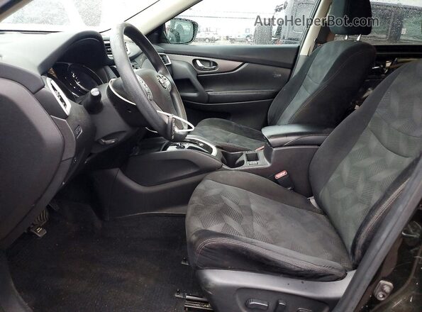 5N1AT2MV8GC792142 2016 NISSAN ROGUE Black Widok wnętrza z przodu