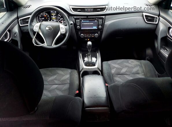 5N1AT2MV8GC792142 2016 NISSAN ROGUE Black Widok deski rozdzielczej