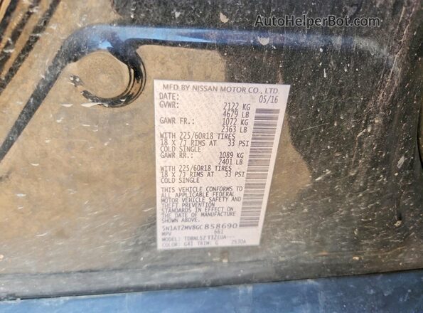 5N1AT2MV8GC858690 2016 NISSAN ROGUE Black Engine compartment view