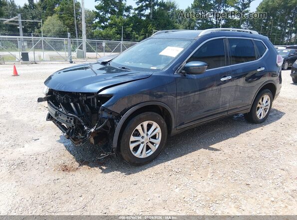 5N1AT2MV8GC895500 2016 NISSAN ROGUE Blue Առջևի ձախ երեք քառորդ տեսարան