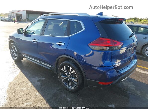 5N1AT2MV8HC755318 2017 NISSAN ROGUE Синий Задняя левая четверть