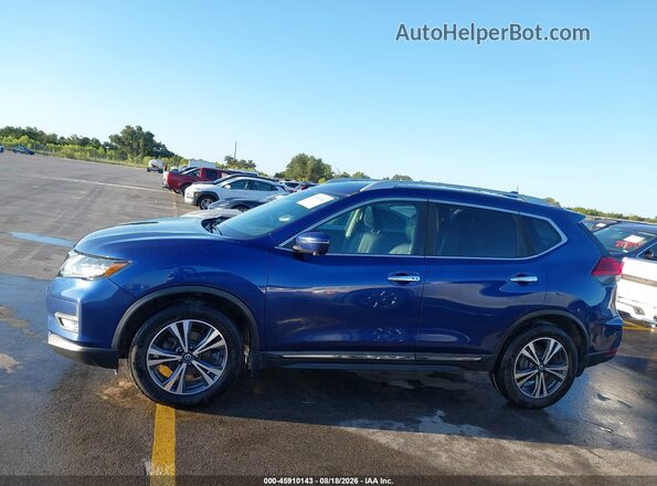 5N1AT2MV8HC755318 2017 NISSAN ROGUE Синий Панорамный вид салона 360°