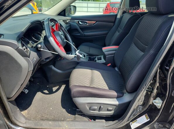 5N1AT2MV8HC896440 2017 NISSAN ROGUE Black Widok wnętrza z przodu