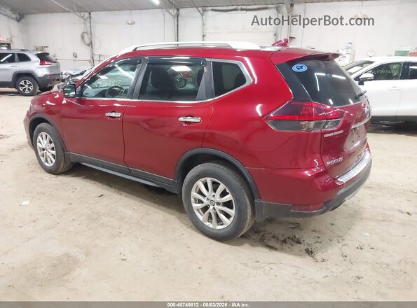 5N1AT2MV8JC821355 2018 NISSAN ROGUE Burgundy Trasero izquierdo